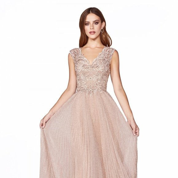 NEW FLOOR LENGTH SLEEVELESS EMBROIDERED RHINESTONE DRESS WITH ZIP BACK CD HT011